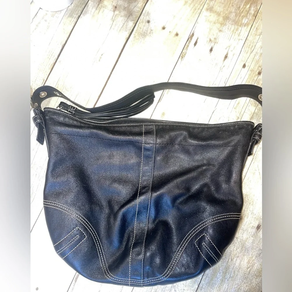 COACH Black Leather Shoulder Bag - Picture 14 of 14